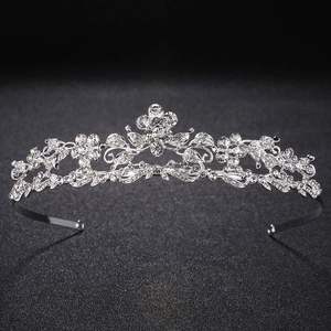 Tiara nupcial de lujo con cristales de diamantes de imitación para bodas y fiestas