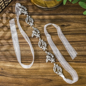 Bridal Alloy Rhinestone Flower Hairband Elegant Silver Floral Headpiece For Wedding Party Women Banquet Hair Accessories