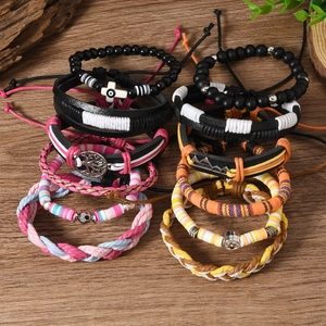 Détails du lot de bracelets multicouches bohèmes avec pendentif arbre de vie et perles