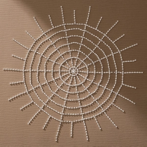 Chaîne de tête multicouche exotique argentée avec motif en strass de toile d'araignée