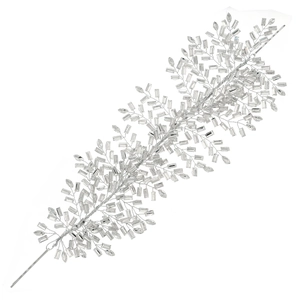 Luxurious silver bridal crystal headband with rhinestone fringe for wedding hair styling