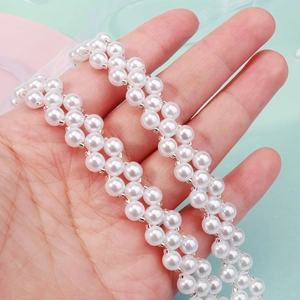 Ceinture élégante en perles à double rangée pour robes de mariée et de soirée