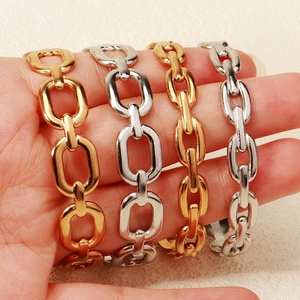 Bracciali a catena minimalisti in acciaio inossidabile con finitura oro e argento