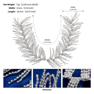 Detailansicht des silbernen Strass-Braut-Stirnbands mit mehrreihigen Kristallfransen
