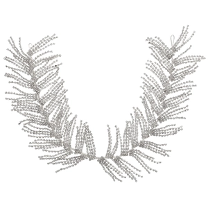 Eleganter silberner Brauthaarschmuck mit Federtüdel und glitzernden Strasssteinen