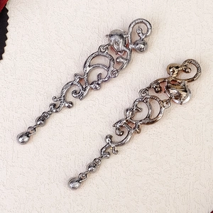 Vintage geometric teardrop earrings with rhinestones for bridal party and banquets