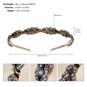 Detailed macro view showing the antique bronze alloy base and colorful rhinestones