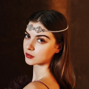 Elegant multi-layer rhinestone forehead chain for bohemian dance and wedding parties