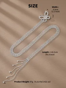 Tableau des tailles détaillé montrant la largeur de 5,5cm et la longueur de 116,5cm