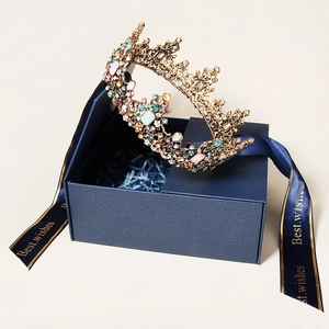 Elegant Matte Gift Box With Satin Ribbon Bow For Jewelry Birthday Wedding Souvenir Cardboard Packaging Case For Present