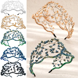 Serre-têtes baroques faits main en plusieurs couleurs avec un design élégant en cristal