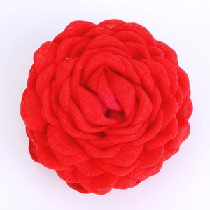 Elegante molletta per capelli a fiore rosso in tessuto per vacanze in spiaggia