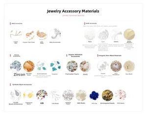 Tableau détaillé des matériaux pour accessoires cheveux mariée, métaux, perles et cristaux