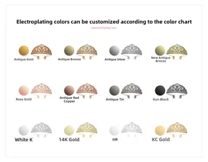 Aperçu de douze options de placage couleur pour couronnes de mariée de luxe