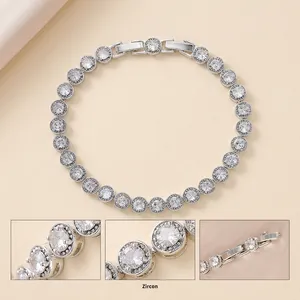 Spécifications de taille pour le bracelet de tennis en argent avec zircons cubiques