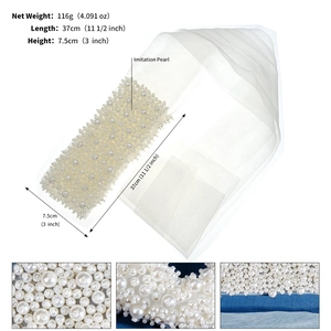Détails du voile de mariée blanc avec perles d'imitation et dimensions du produit