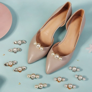 Elegante Abnehmbare Künstliche Perlen Strass Schuhclips Für Braut Hochzeitsschuhe DIY Legierung High Heel Schmuck Zubehör Für Damen
