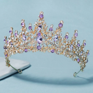 Baroque Luxurious Rhinestone Bridal Crown Alloy Crystal Wedding Tiara For Women Banquet Party Hair Accessories