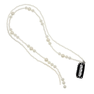 Chaîne de cheveux multicouche en perles avec clip pour décoration de coiffure créative