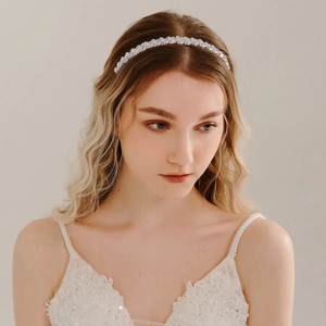 Zirconia Headband Alloy Wheat Ear Hair Hoop Shiny Rhinestone Hair Accessories For Women Wedding Party French Style
