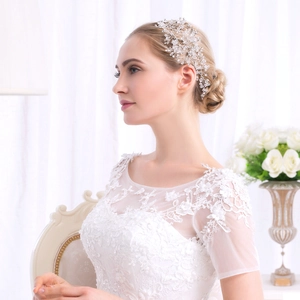 Handmade Silver Crystal Rhinestone Bridal Hair Vine Wedding Headpiece Headband For Bride Women Luxury Hair Accessories