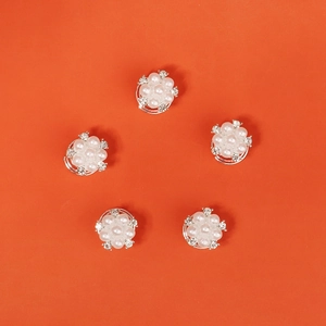 Set de 5 épingles à chignon fleurs en perles et strass pour coiffures de mariée