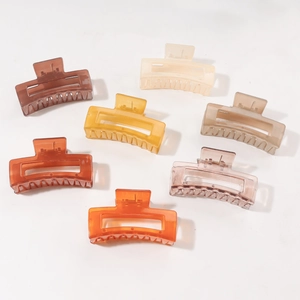Grandi mollette trasparenti in 7 colori per acconciature eleganti da donna