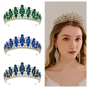 Vintage Baroque Rhinestone Bridal Crown Gold Silver Luxury Tiara For Women Wedding Banquet Party Hair Accessories Queen King Crown