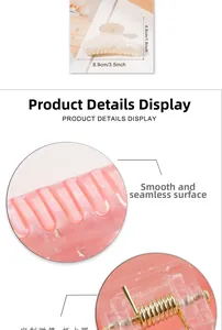 Detailed view of 8.9cm macaron claw clip with smooth surface and sturdy spring