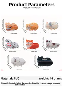 Spécifications de taille pour diverses pinces à cheveux chat et chien en PVC durable