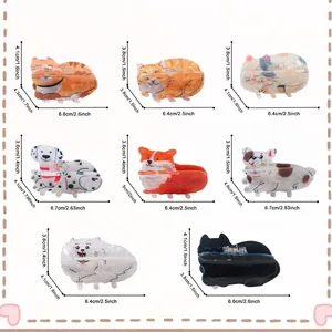 Pinces à cheveux animaux avec tableau des tailles détaillé pour chats et chiens