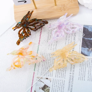 Butterfly hair claw clips in candy colors made of premium acetate for women and girls