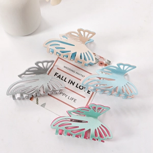 Butterfly Hair Claw Clip PVC Glitter Hollow Butterfly Clips For Women Fresh Style Hair Accessories Daily Styling Jewelry
