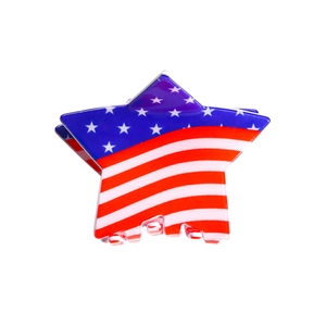 Pince à cheveux en forme d'étoile pour le Jour de l'Indépendance avec drapeau USA