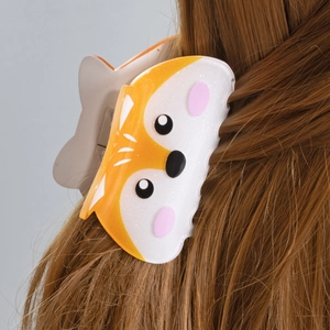 Süße Tier Haarklammern Aus Acryl Für Damen Mädchen Panda Fuchs Shiba Inu Cartoon Haarschmuck Glitzer Rutschfeste Haarklammern