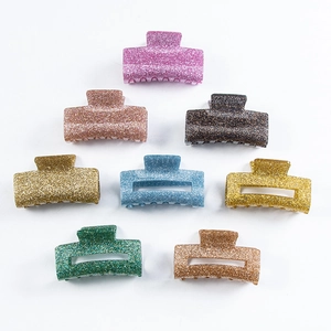 Pinces à cheveux rectangulaires à paillettes en huit couleurs pour diverses coiffures
