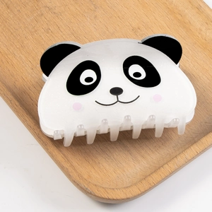 Glitzernde Panda-Haarklammer mit rosa Wangen für Mädchen Haarschmuck Accessoires