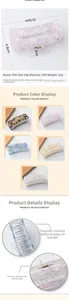 Detail view of large marble texture PVC hair claw clip with strong metal spring
