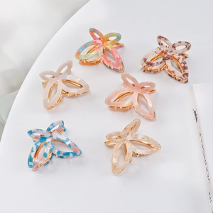 Elegant Butterfly Hair Claw Clip PVC Marble Texture Acetate Style Large Hair Jaw Clip For Women Hair Accessories