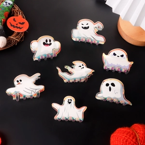 Iridescent Halloween Fantôme Pince à Cheveux Mignon Spooky Spirit Barrette à Cheveux pour Femmes Halloween Accessoires Cheveux