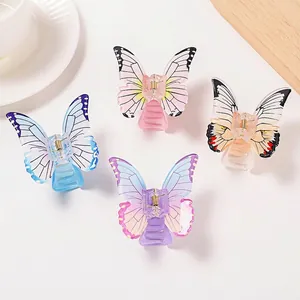 Aesthetic Butterfly Hair Claw Clips PVC Butterfly Hair Accessories For Women Elegant Butterfly Jaw Clips Daily Hair Styling Tool