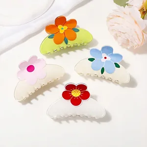Verse Bloem Haarklem Zoete Stijl Haaienklem Haaraccessoires Voor Vrouwen Meisjes Mode Dagelijks Gebruik PVC Hoofddeksel