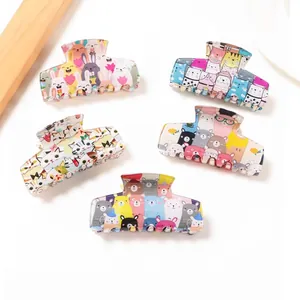 Cute Cartoon Animal Pattern Hair Claw Clip PVC Shark Clip For Women Large Non-Slip Durable Hair Accessories Daily Styling Hair Catch