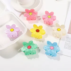 Pinza per Capelli a Fiore in PVC Estivo Dolce Simpatico Fermaglio a Squalo Colore Dopamina Accessori per Capelli Donna