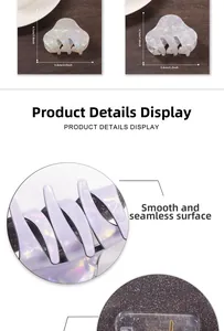 Iridescent hair claw clip dimensions 5.6cm by 4.1cm with polished finish details