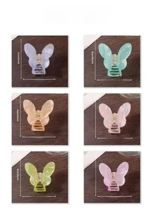 Guide des tailles détaillé pour pinces à cheveux papillon en résine marbrée de 5cm x 6,1cm