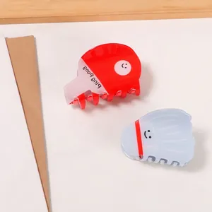 Pinza per Capelli Creativa a Forma di Racchetta da Badminton e Ping Pong Simpatica Clip a Squalo in PVC Stile Sportivo con Faccina Sorridente per Donna Accessori Capelli
