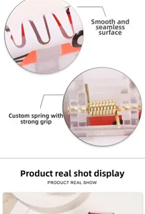 Detail showing high-quality golden metal spring and smooth edges of the cartoon hair claw