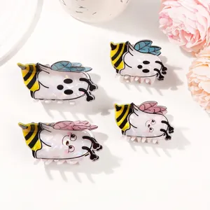 Simpatico Fermaglio per Capelli ad Artiglio Ape Fantasma Divertente Clip a Squalo Animale in PVC per Halloween Donna Ragazza