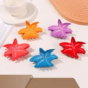 Lilie Blume Haarkralle Elegant Große Matte Haarklammer Für Frauen Dickes Haar Rutschfeste Haarklammer Französischer Stil